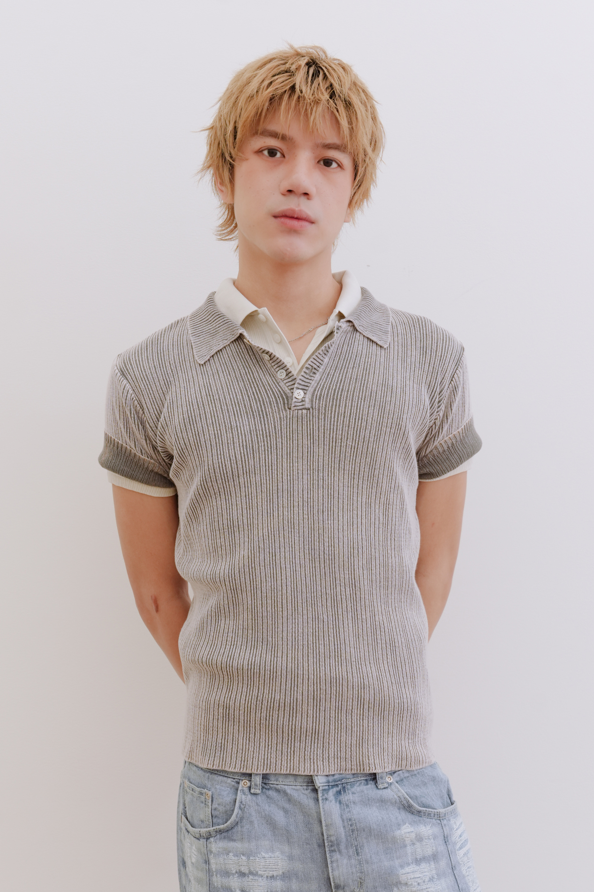 salt wash collar knit #上衣
