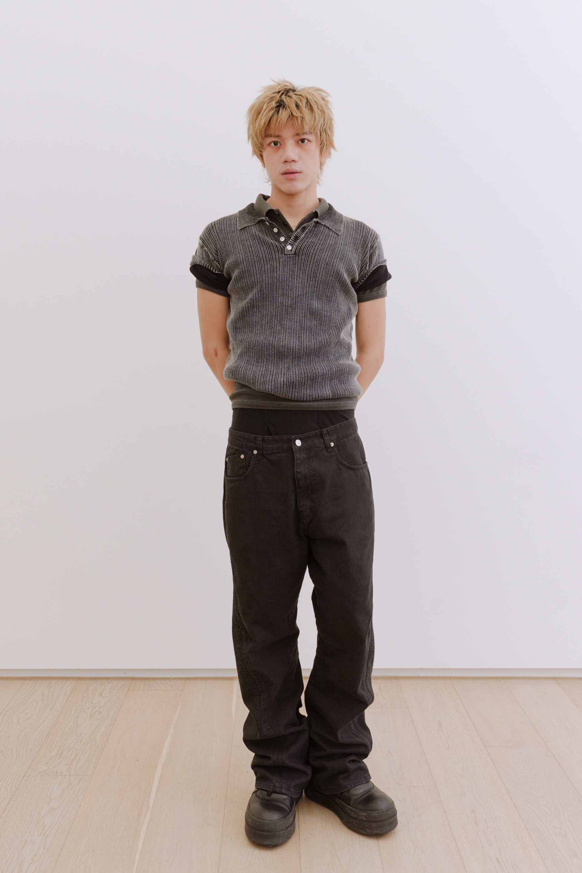 salt wash collar knit #上衣