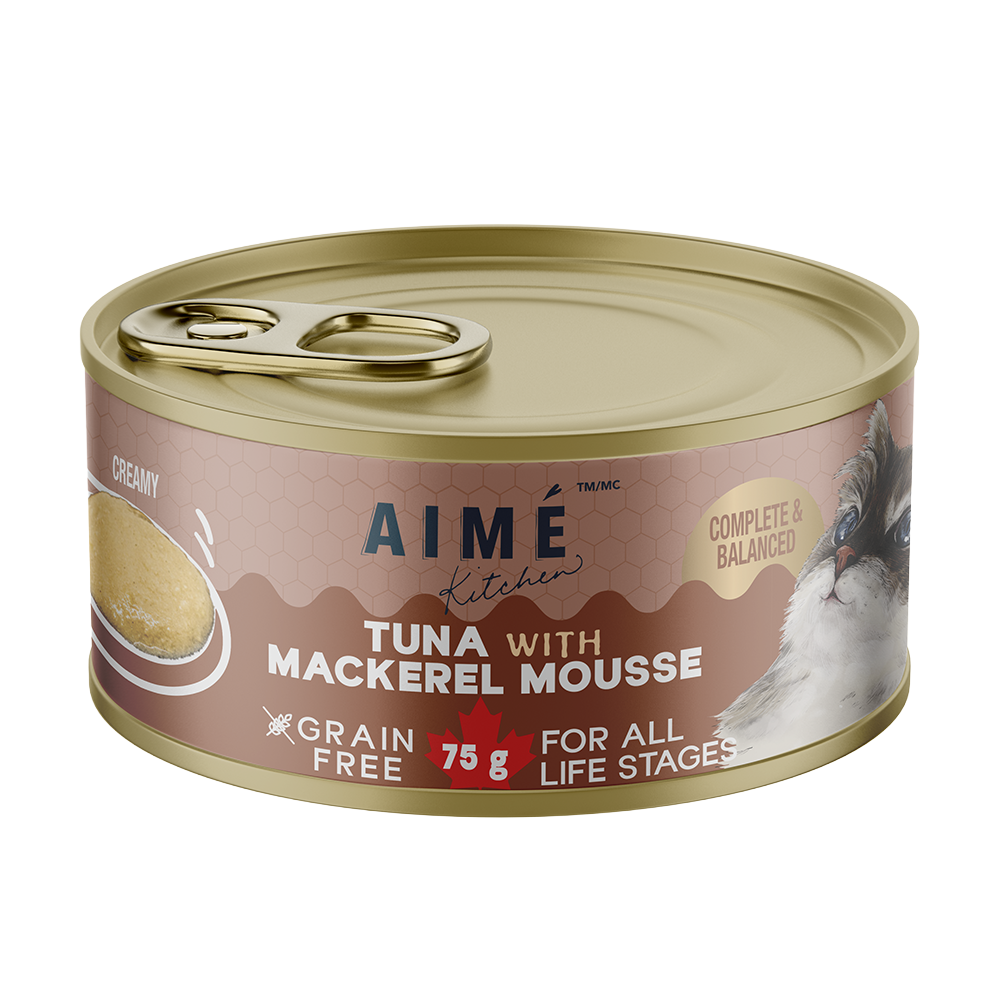 Aime Kitchen - 無穀殿堂主食系列 - 吞拿魚鯖魚 Mousse (啡) 75g
