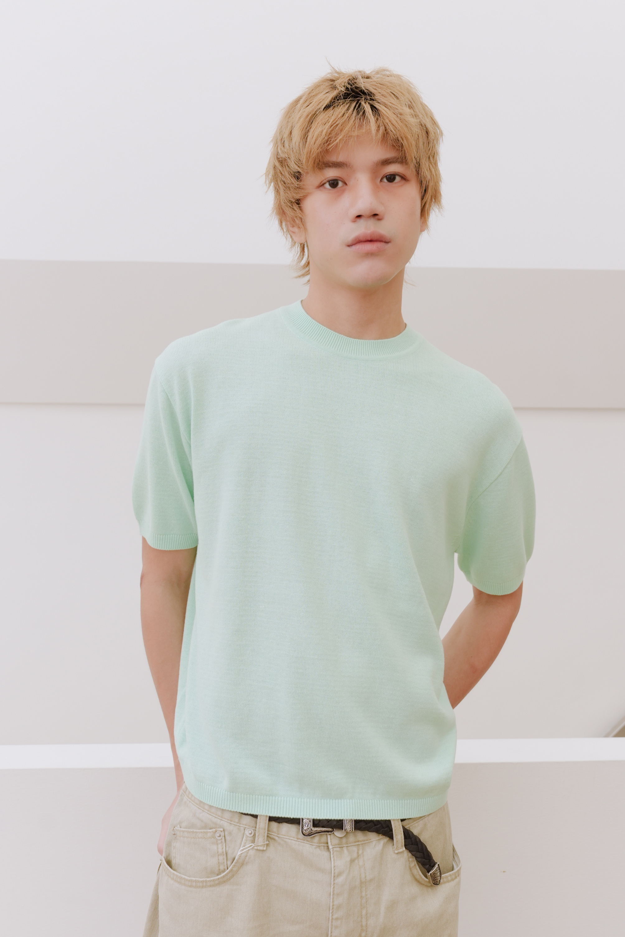 summer crew neck knit #上衣