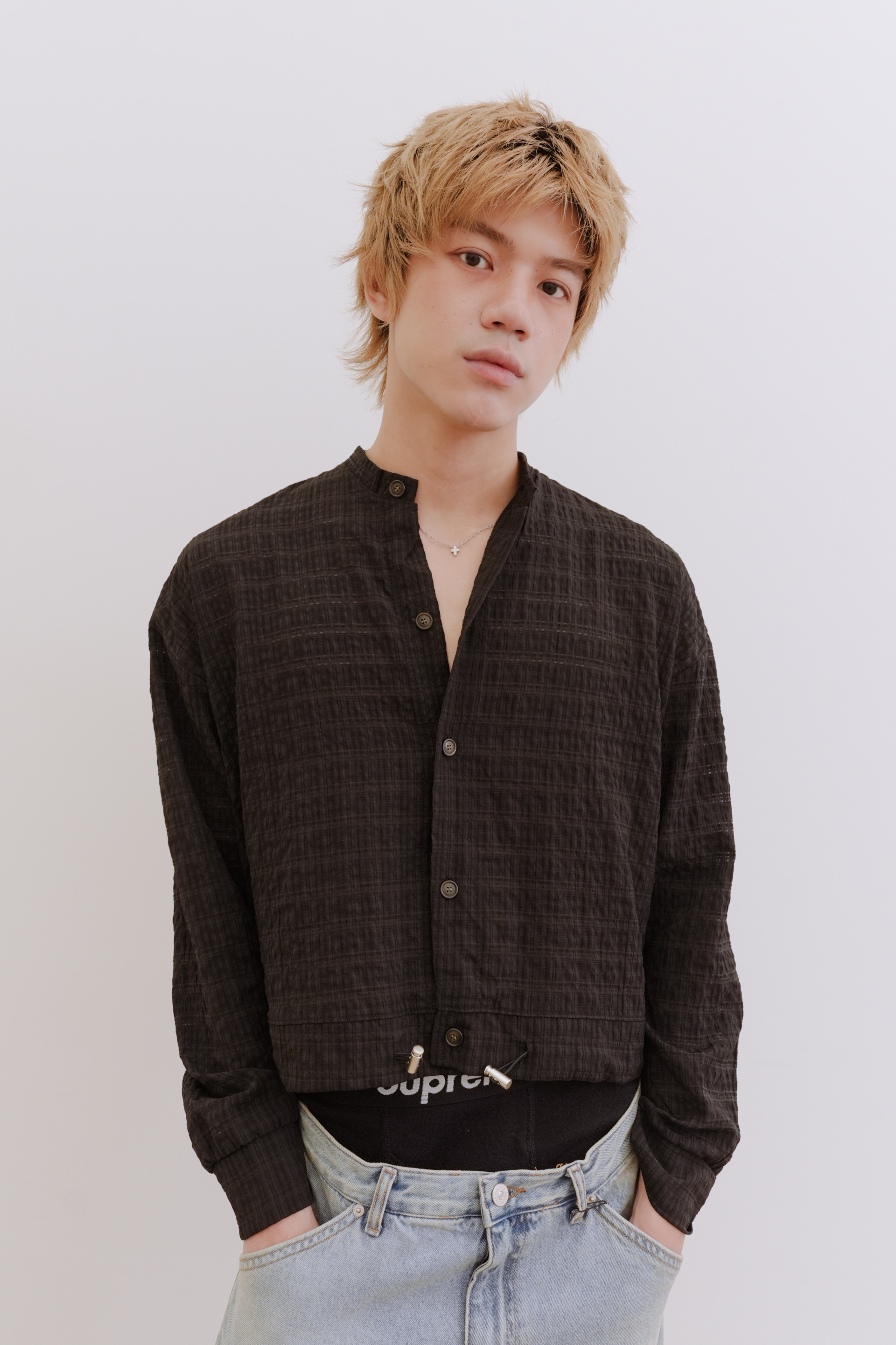 vin chaud check cardigan #罩衫