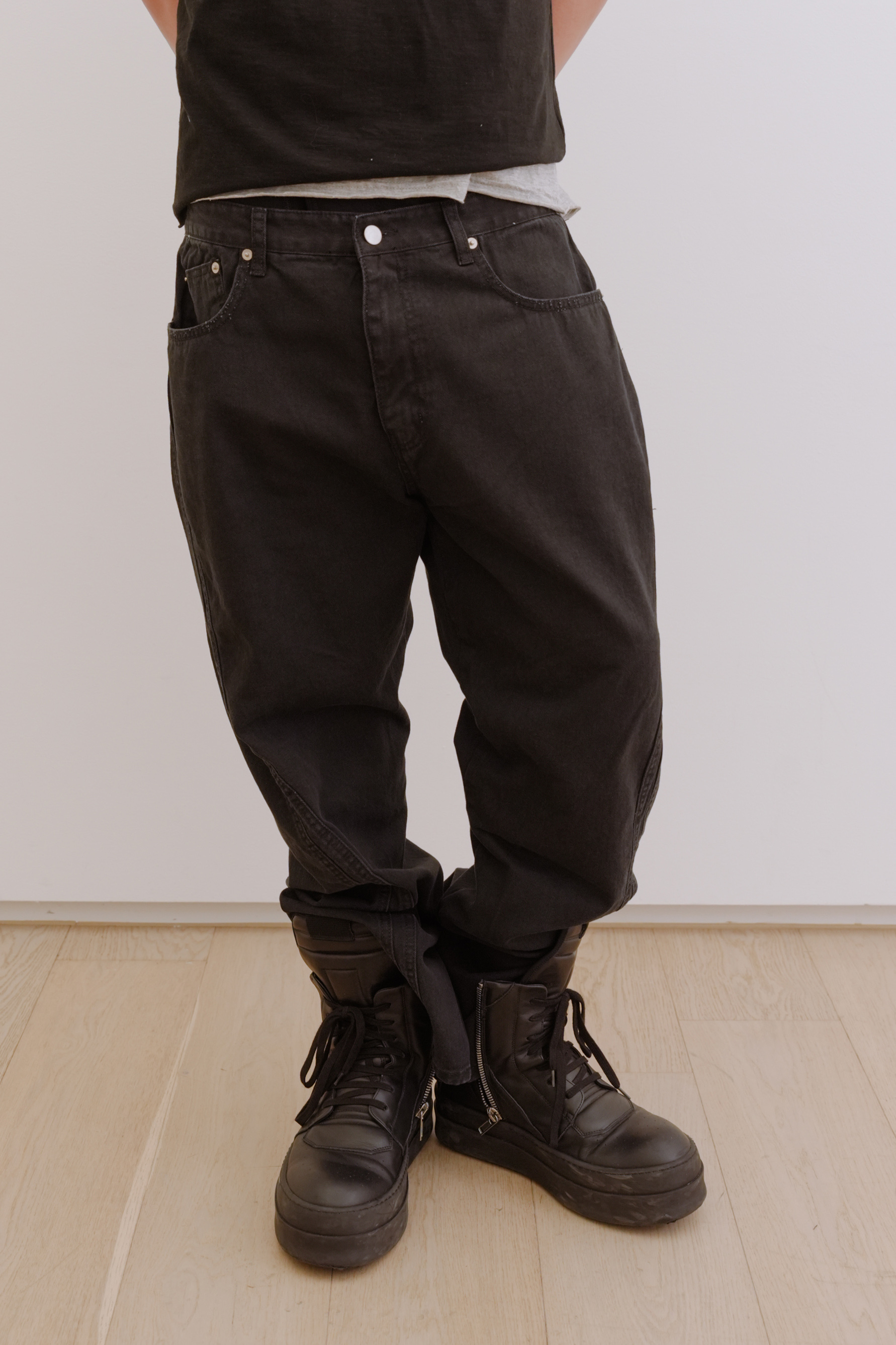 vintage flare denim #靴型褲