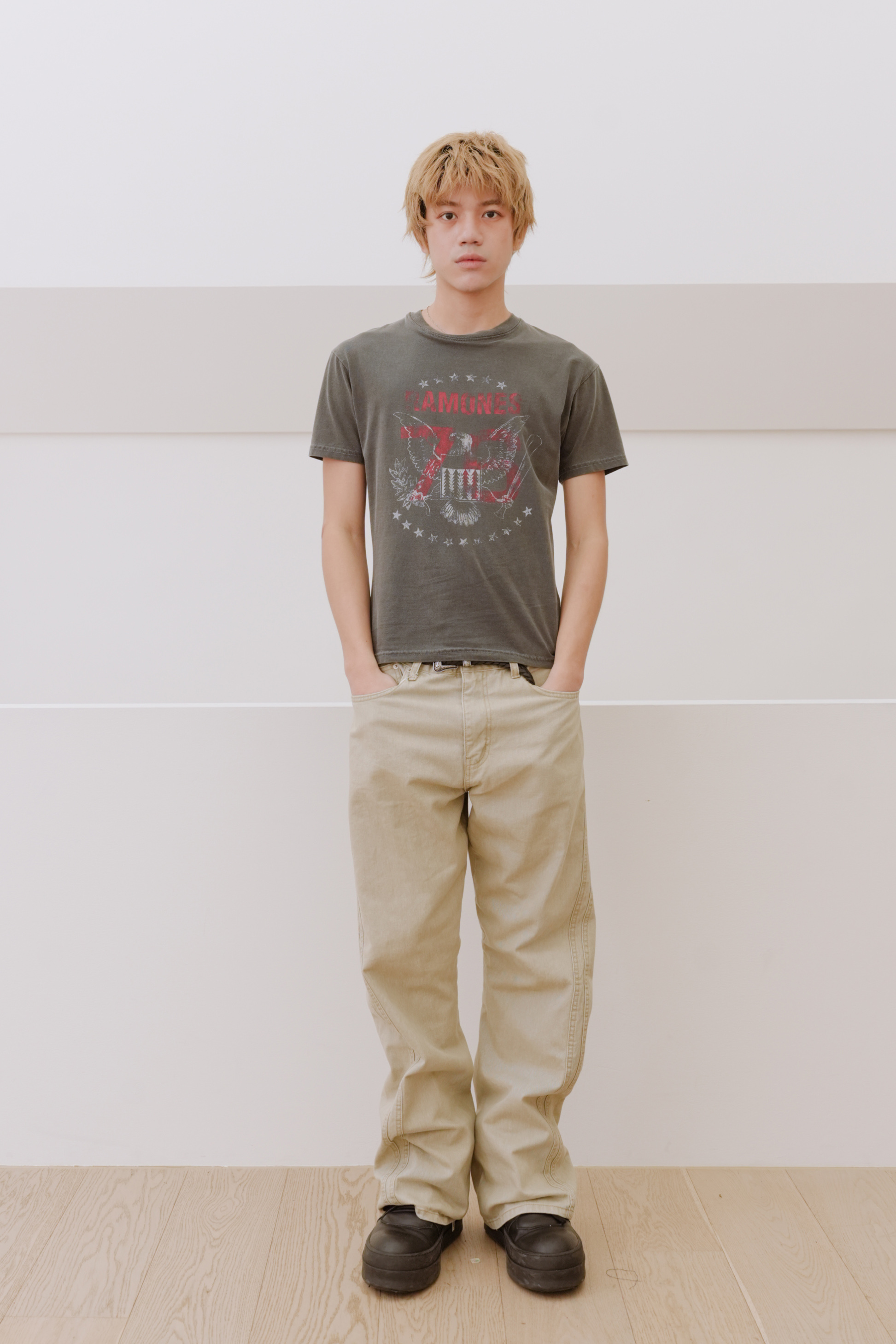 vintage flare denim #靴型褲