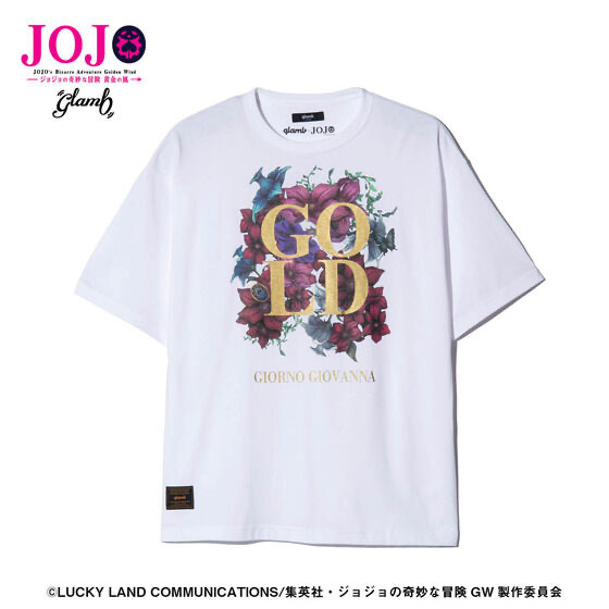 256124 Pbandai 預訂 2026/11月 アニメ『ジョジョの奇妙な冒険 黄金の風』 glamb Giorno Giovanna T-Shirt II