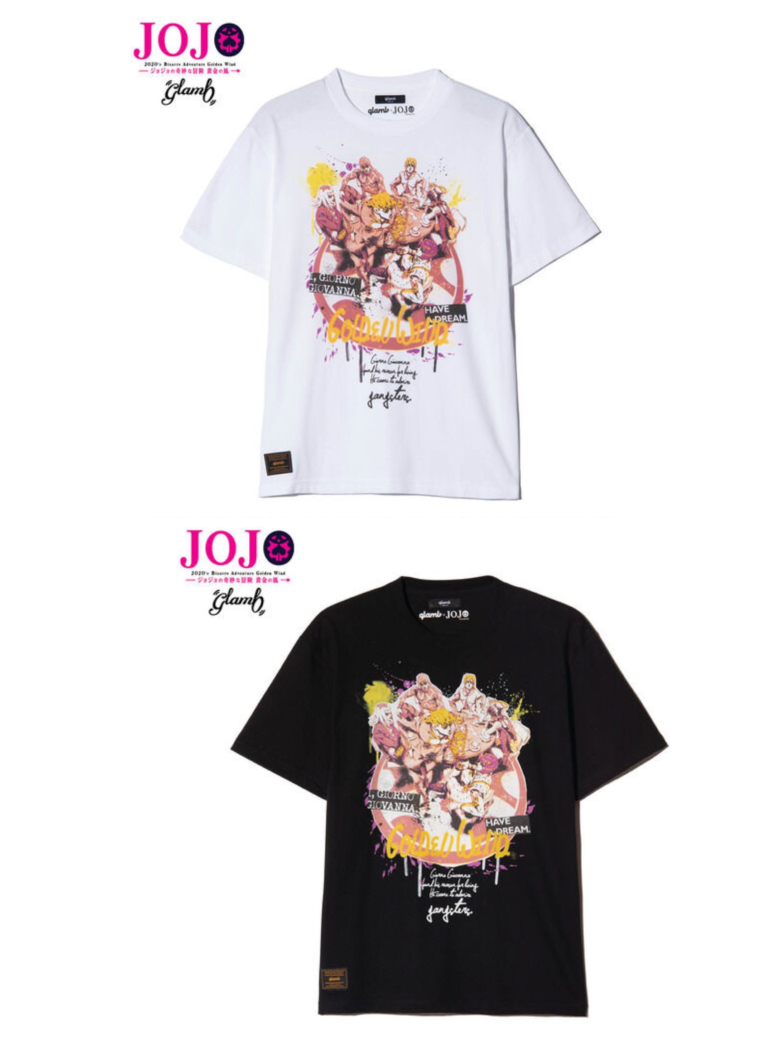 256125 Pbandai 預訂 2026/11月 アニメ『ジョジョの奇妙な冒険 黄金の風』 glamb Team Bucciarati T-Shirt