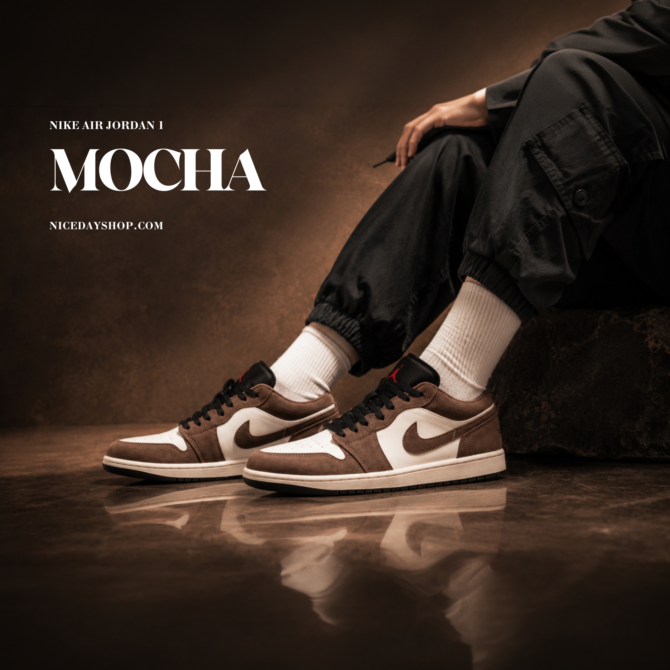 NICEDAY 現貨 Air Jordan 1 Low Mocha 摩卡 可可 棕色 咖啡 麂皮 棕 復古 553558-200