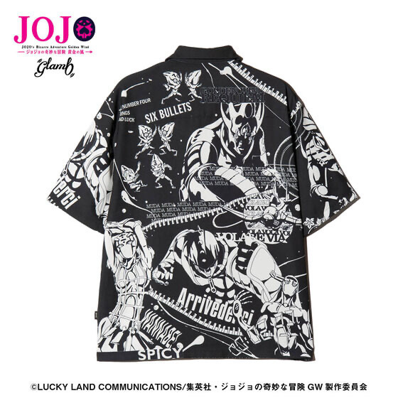 256130 Pbandai 預訂 2026/11月 アニメ『ジョジョの奇妙な冒険 黄金の風』 glamb Team Bucciarati Stand Shirt