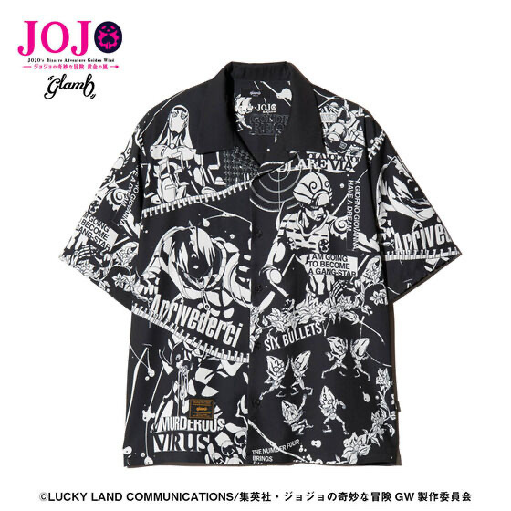 256130 Pbandai 預訂 2026/11月 アニメ『ジョジョの奇妙な冒険 黄金の風』 glamb Team Bucciarati Stand Shirt