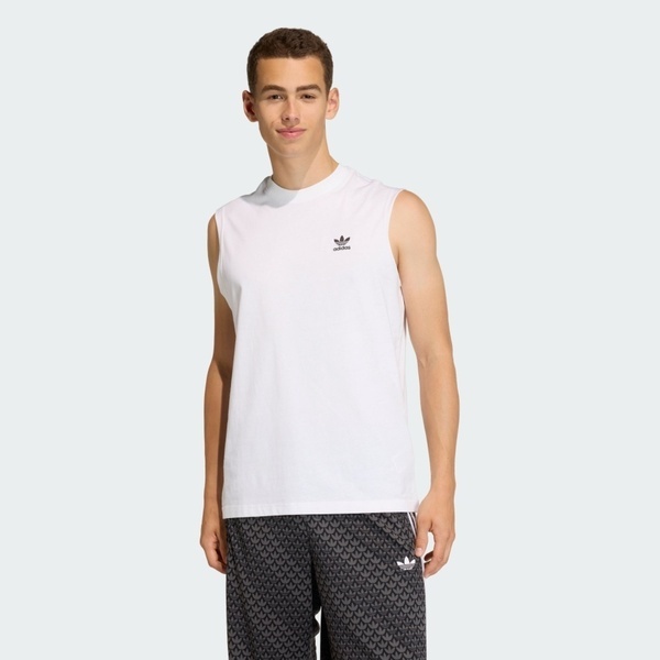 Adidas 愛迪達 Trefoil Ess Tee KE3396 男 T恤 運動上衣 休閒短袖 白 純棉 無袖上衣
