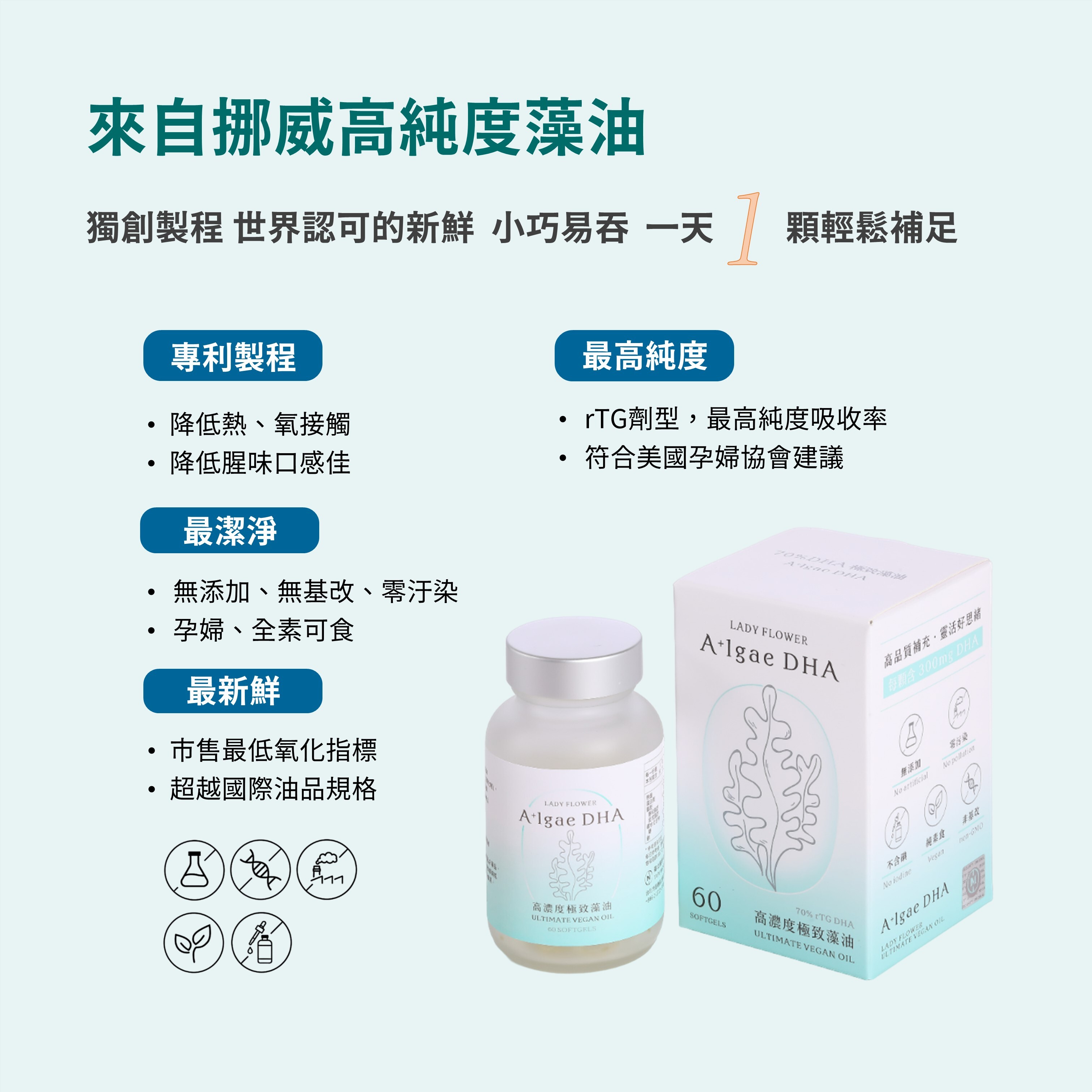 【惜福良品】70% DHA 極致藻油