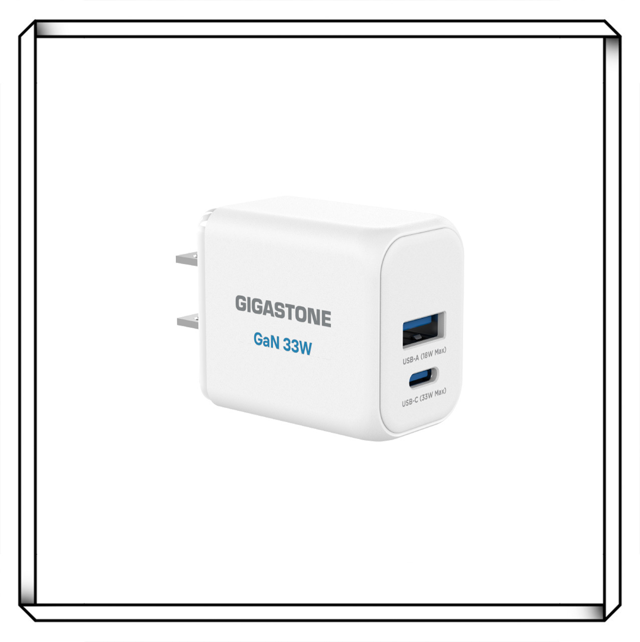 GIGASTONE 立達 33W氮化鎵GaN雙孔急速充電器 PD-6333W 快充 雙孔充電器 USB-C USB-A