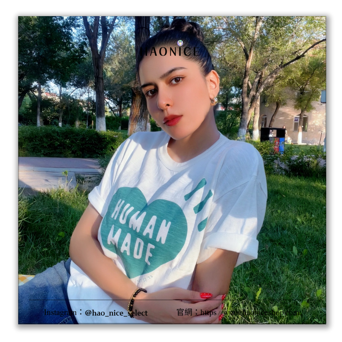 【HAO NICE】泰國限定款🔥HUMAN MADE 曼谷開業限定 綠色愛心logo 圓領短袖 短T