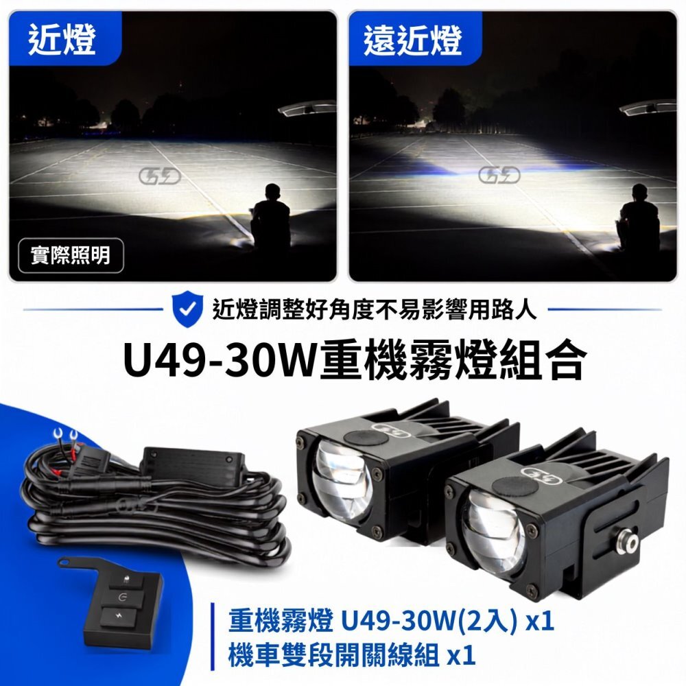 重機  LED U49-30W遠近燈無線開關組合 晶典光電