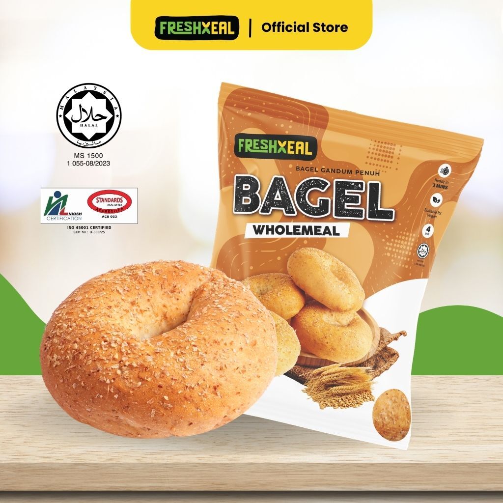 Wholemeal Bagel 4pcs (Frozen)