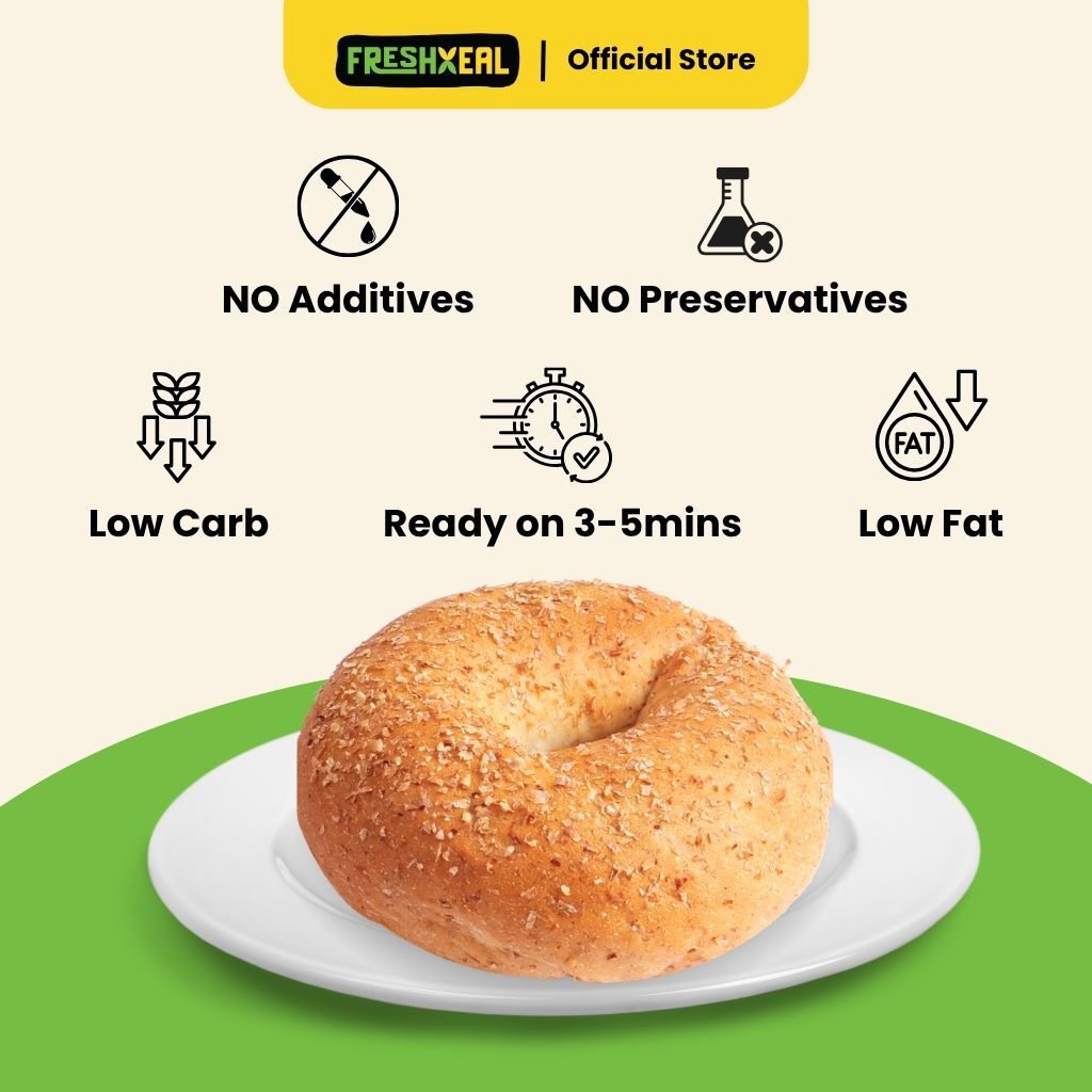 Wholemeal Bagel 4pcs (Frozen)