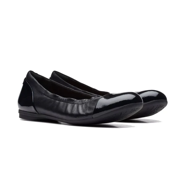 【預購】CLARKS H081153 Rena Jazz 女裝真皮休閒鞋 (黑色)