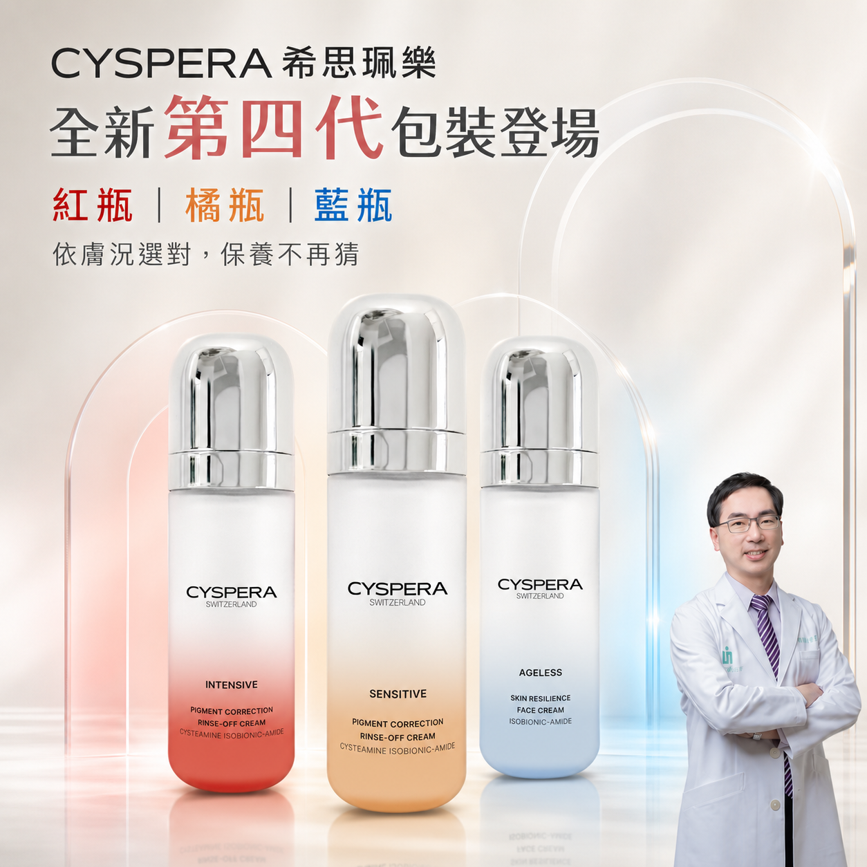 【CYSPERA 希思珮樂】全新第四代色素管理系列｜高效紅瓶・勻亮橘瓶・經典藍瓶