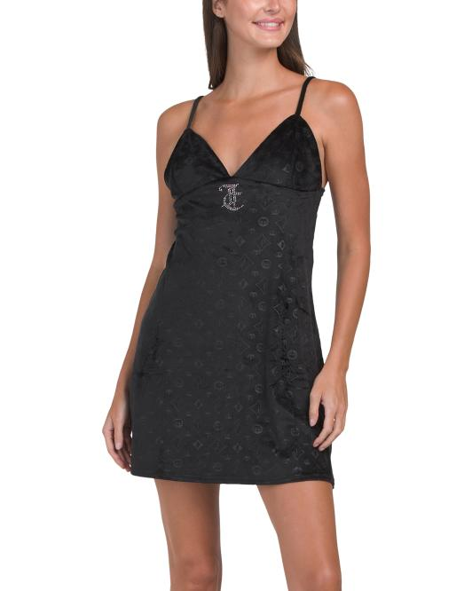 【預購】JUICY COUTURE H081108 女裝絲絨睡裙 (黑色)