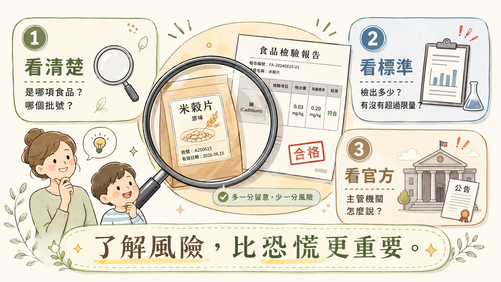食品安全新聞判讀三步驟