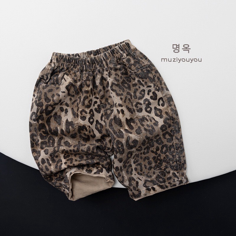 ⇉  秋裝 🐆  豹紋牛仔褲 ෆ