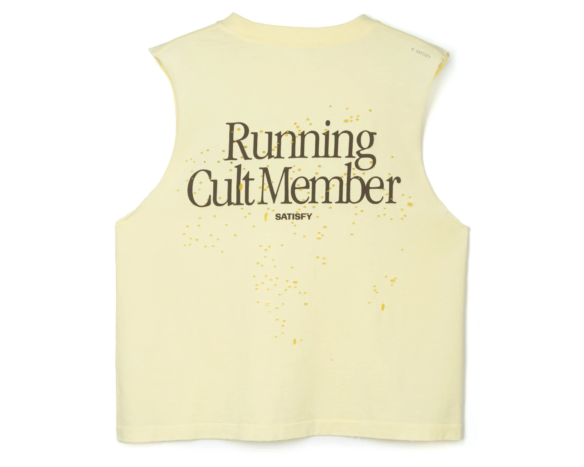 SATISFY｜MothTech™ Muscle Tee "Aged Transparent Yellow"