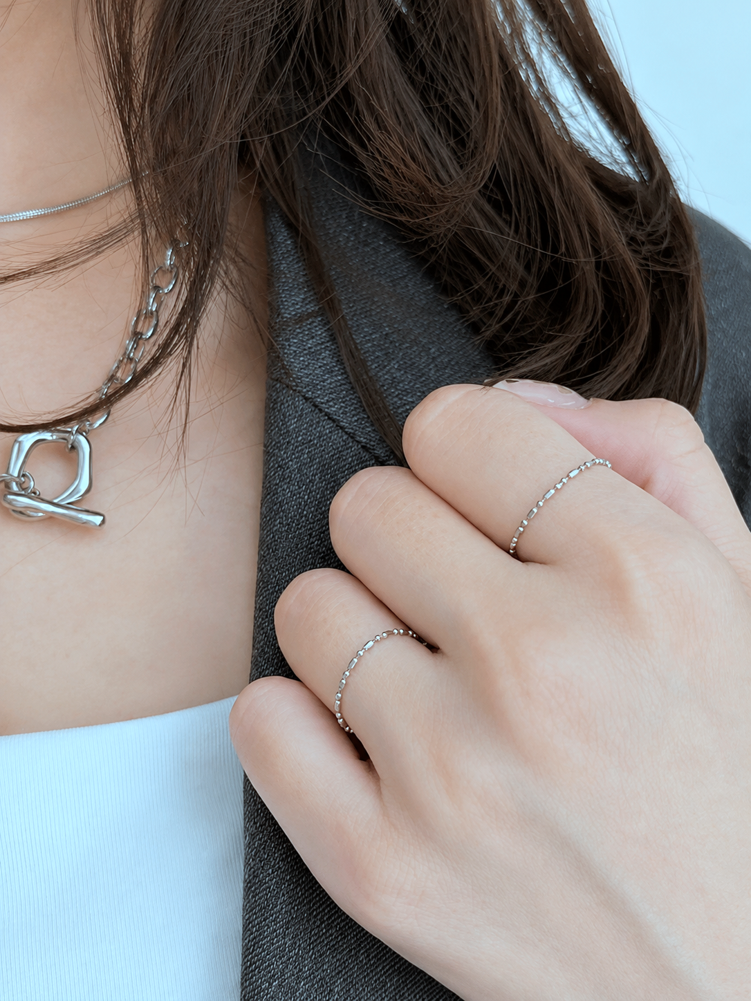 S925 free chain ring