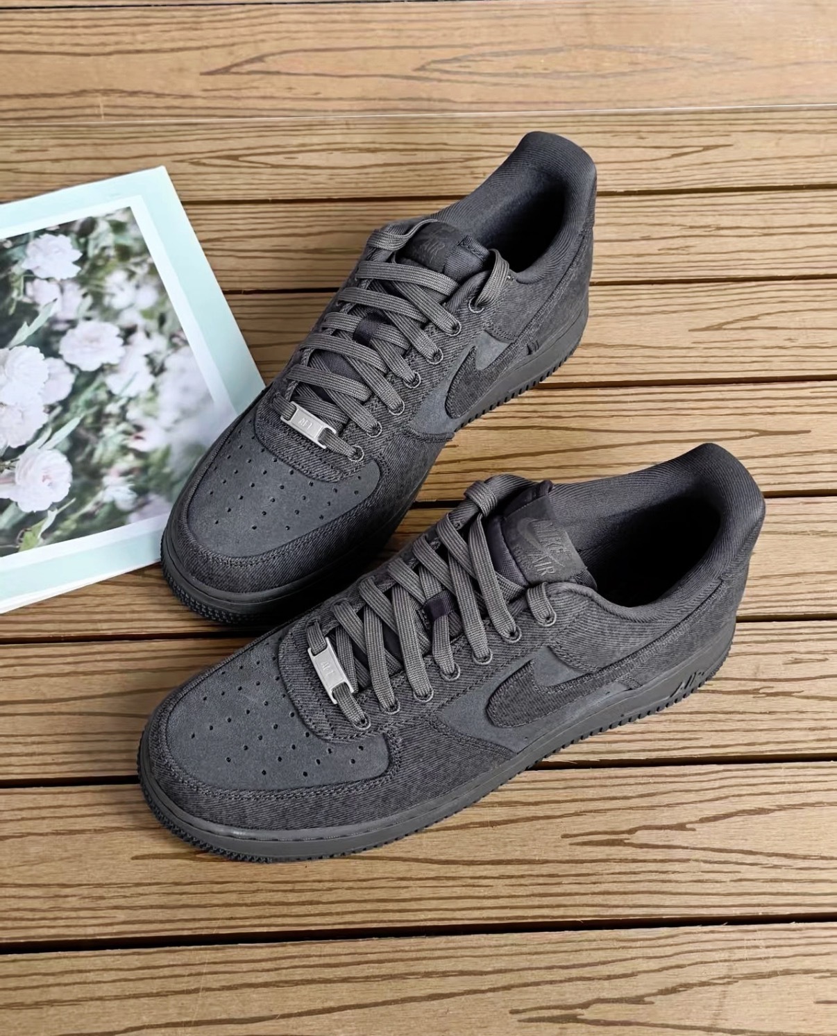 男鞋 NIKE AIR FORCE 1 '07 LV8 深灰 丹寧 牛仔布 緩震 透氣 經典 休閒鞋【IR0951-003】AF1