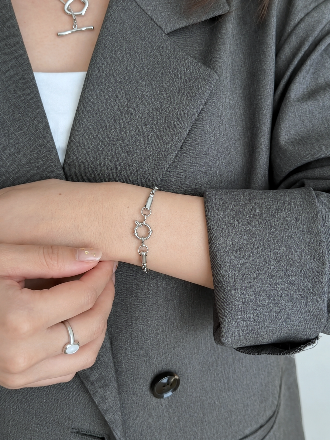 SS rope chain bracelet