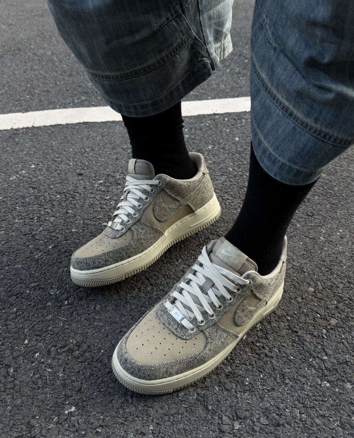 男鞋 NIKE AIR FORCE 1 '07 LV8 沙漠色 丹寧 牛仔布 緩震 透氣 經典 休閒鞋【IR0951-201】AF1