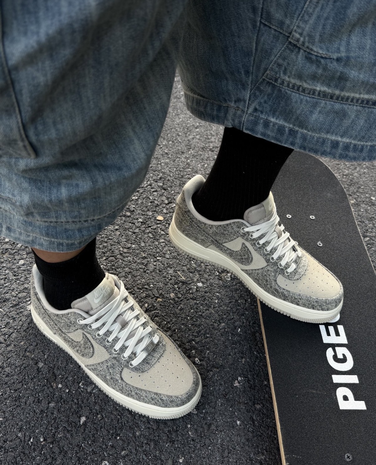 男鞋 NIKE AIR FORCE 1 '07 LV8 沙漠色 丹寧 牛仔布 緩震 透氣 經典 休閒鞋【IR0951-201】AF1