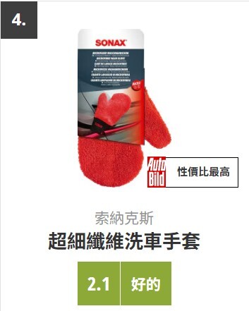 SONAX 超纖維洗車手套實拍
