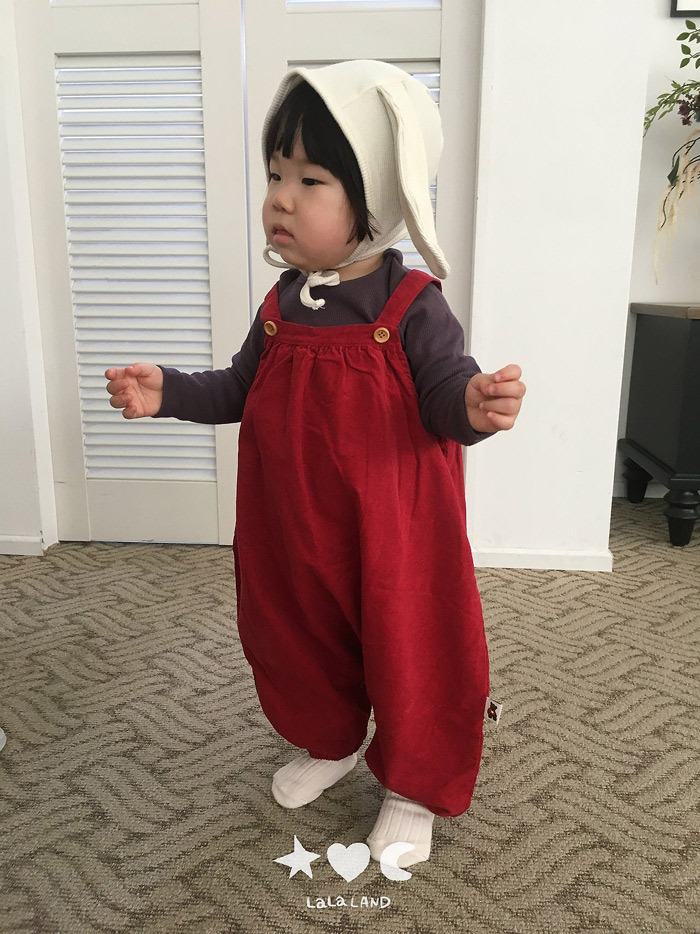 正韓秋lalaland 嫩嬰兩色兔耳帽