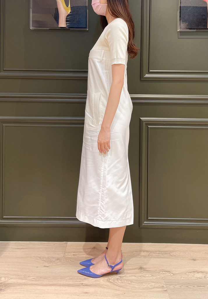 ERIKA CAVALLINI 假兩件洋裝 (白)