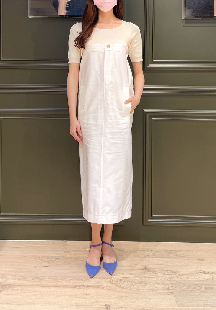 ERIKA CAVALLINI 假兩件洋裝 (白)