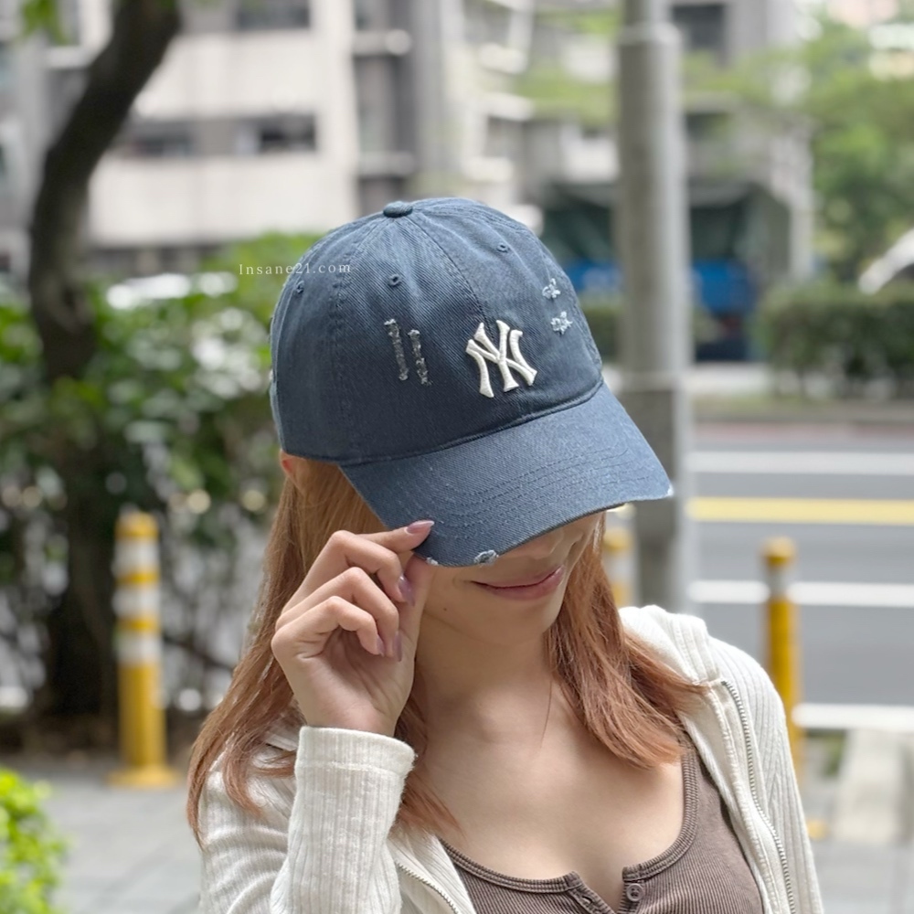 MLB 水洗 做舊 破壞 棒球帽 刷破 老帽 KARINA同款