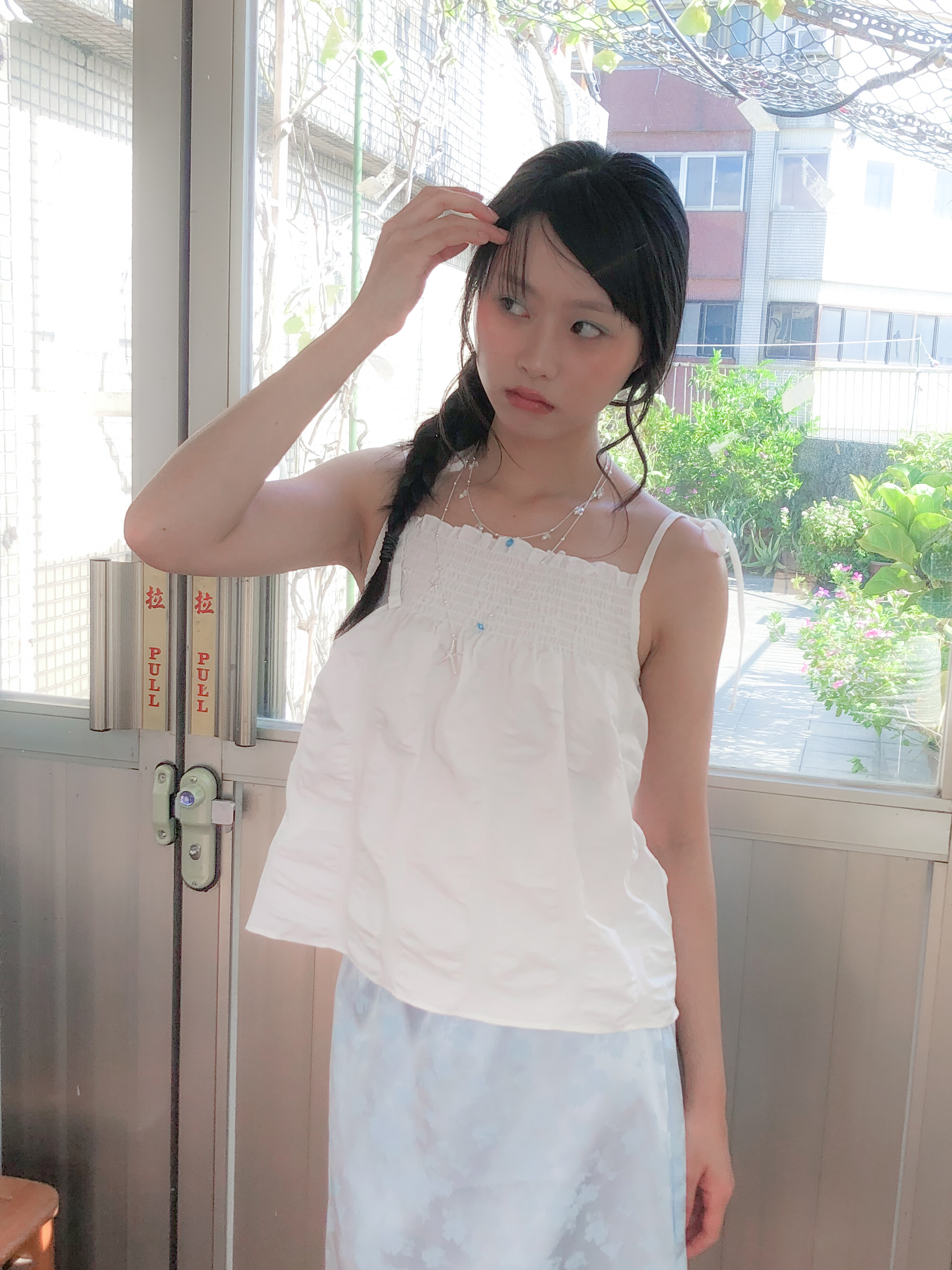 smoke ripple sleeveless #背心