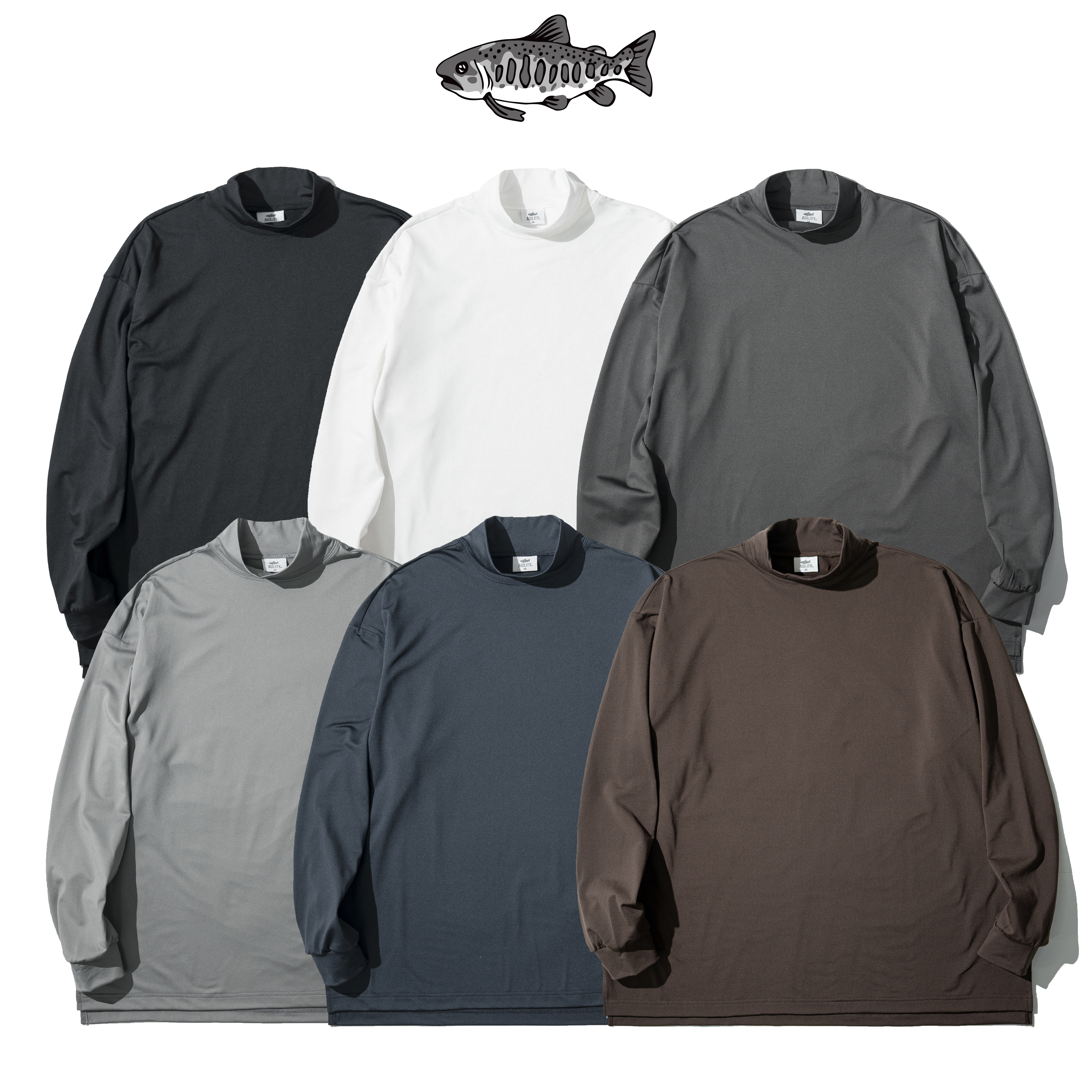 AGILITY OTTER-TECH Turtleneck LS Tee 小水獺 中高領 長袖Tee [A-OT2]
