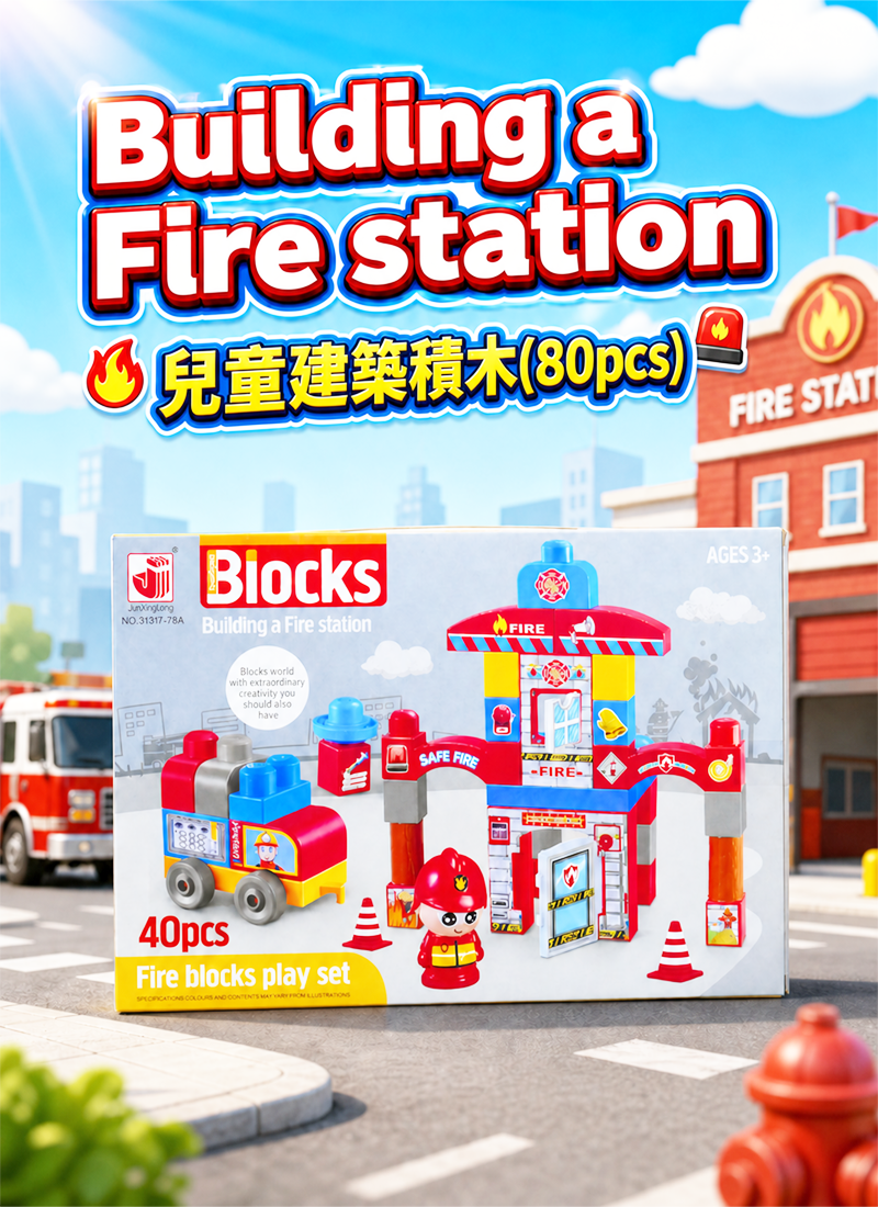 現貨區 兒童建築積木(80pcs)  80A