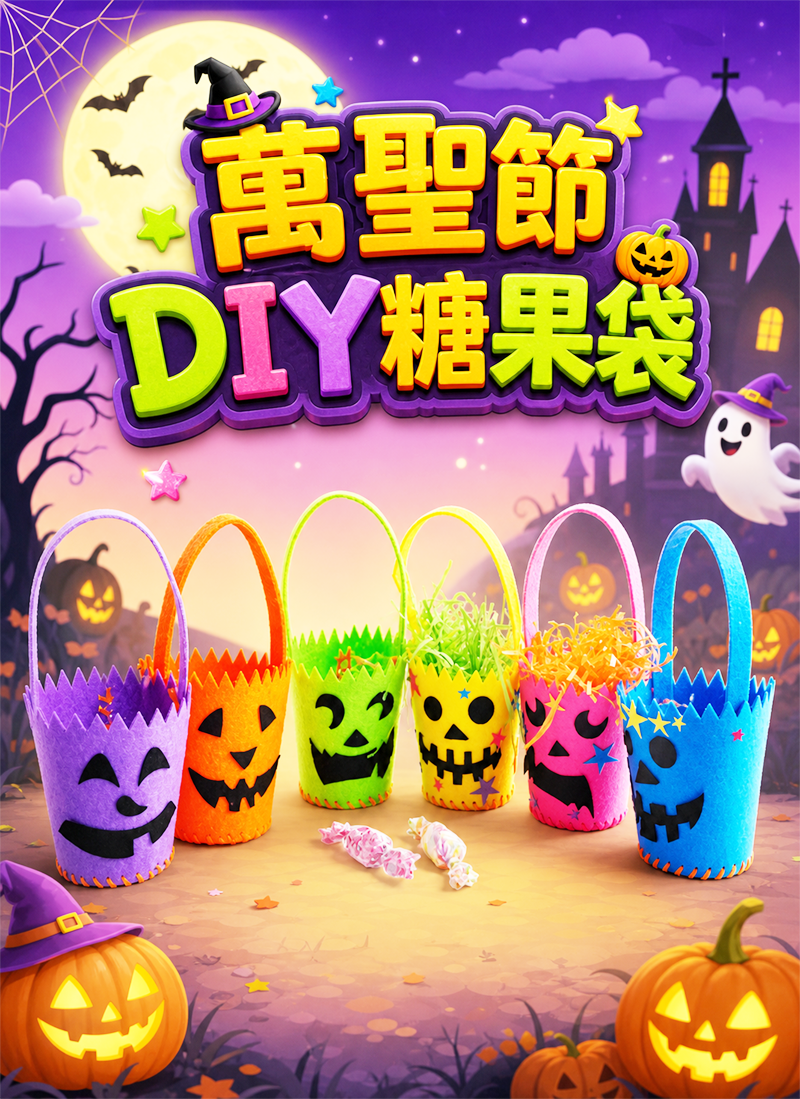 現貨區 萬聖節DIY糖果袋 AB579