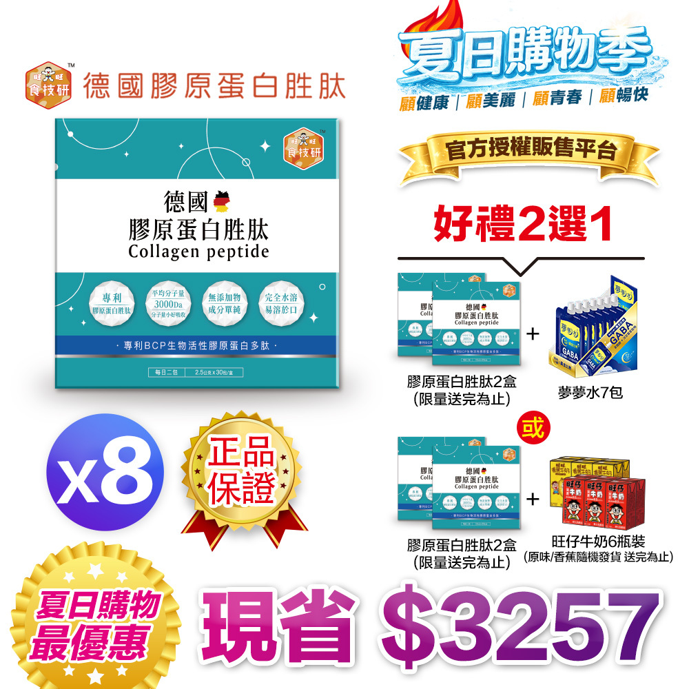 【送二盒＋再拿$388】每日關鍵補給｜穩定支持行動力｜【食技研】德國專利膠原蛋白胜肽-增強行動力(專利FORTIGEL®)八盒入