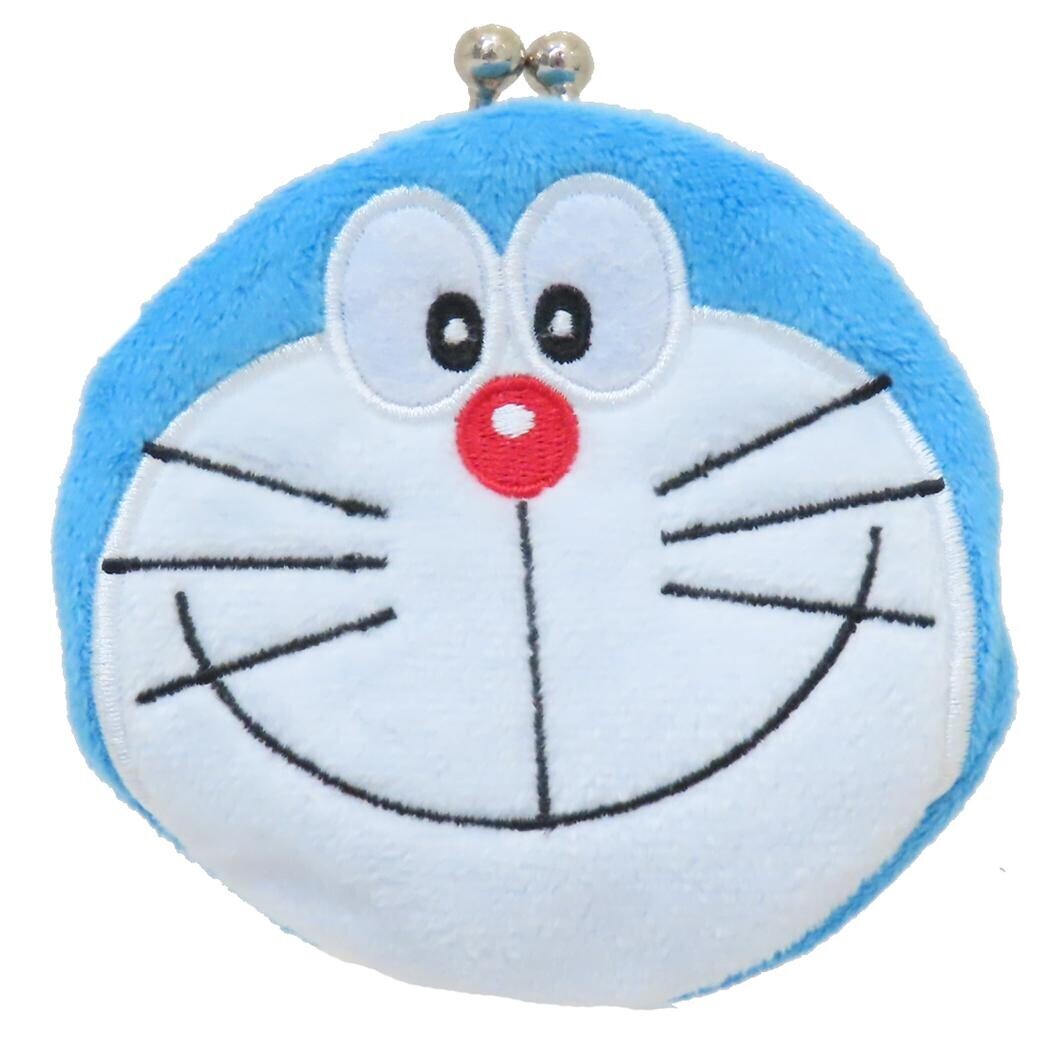 Doraemon Plush Face Kiss-Lock Coin Purse