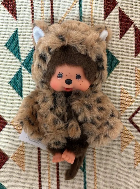 【預購】國外限定 Monchhichi 蒙奇奇 Animal Costume Plushie 豹紋 熊熊動物 服裝 毛絨 娃娃