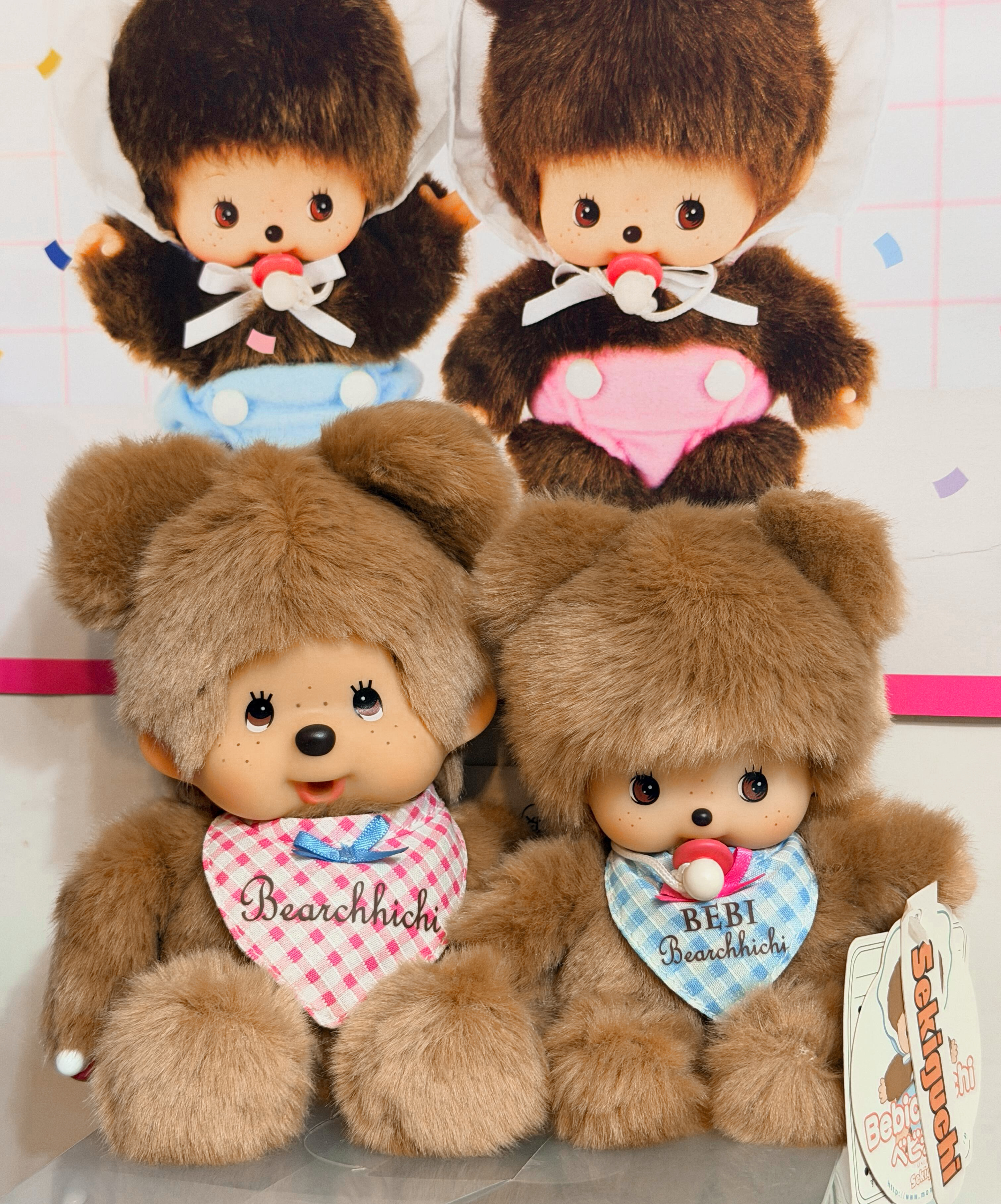 【預購】國外限定 Monchhichi 蒙奇奇 Animal Costume Plushie 豹紋 熊熊動物 服裝 毛絨 娃娃