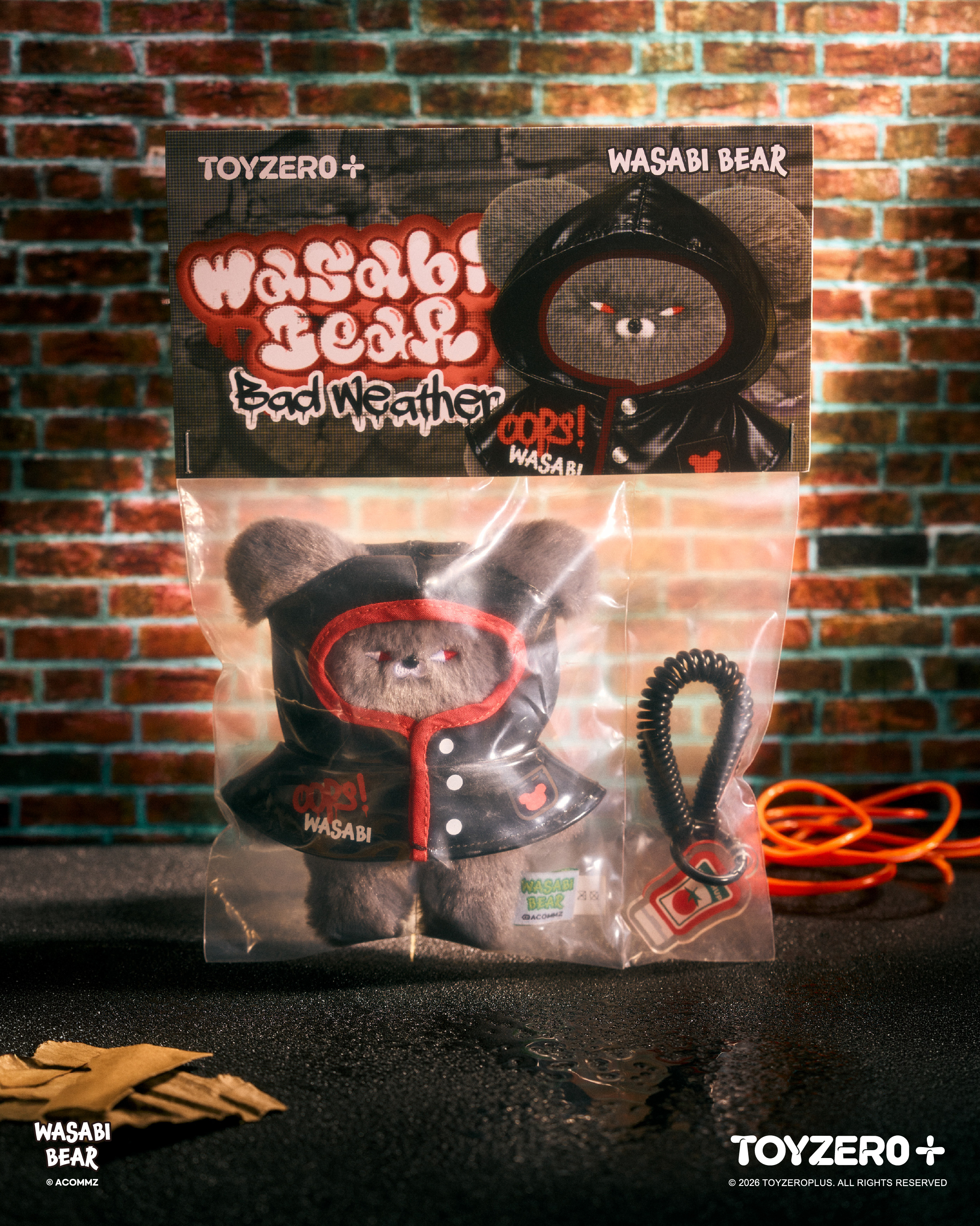 Wasabi Bear - 壞天氣毛絨限定吊卡