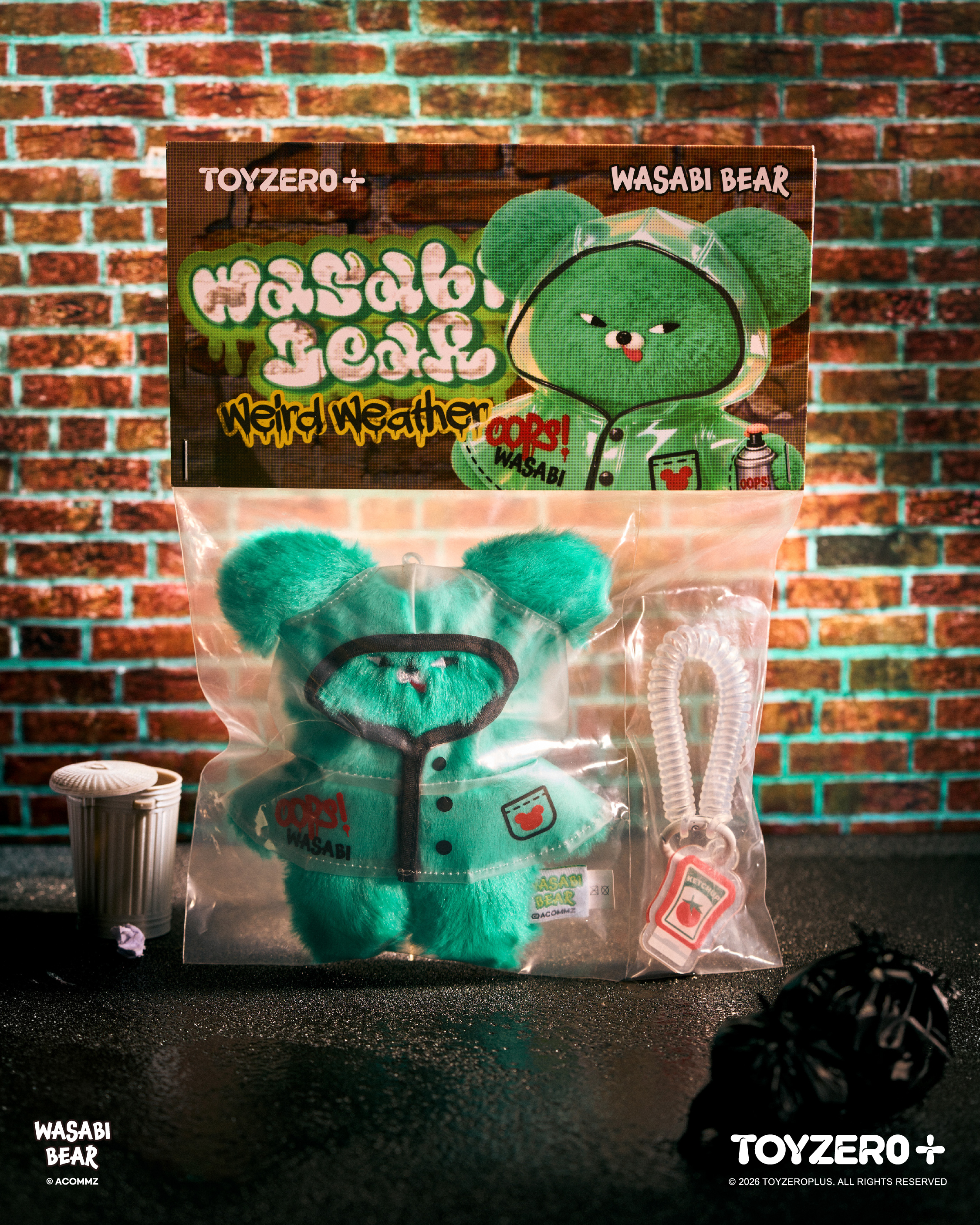 Wasabi Bear - 怪天氣毛絨限定吊卡