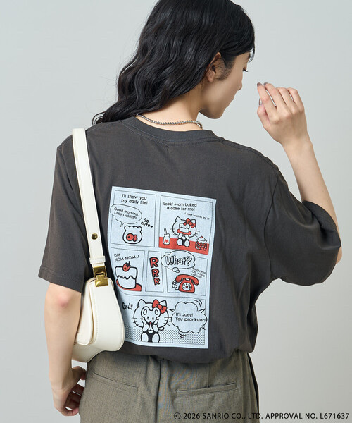 FREAK’S STORE / SANRIO "HELLO KITTY" Blindfold Comic Print T-Shirt