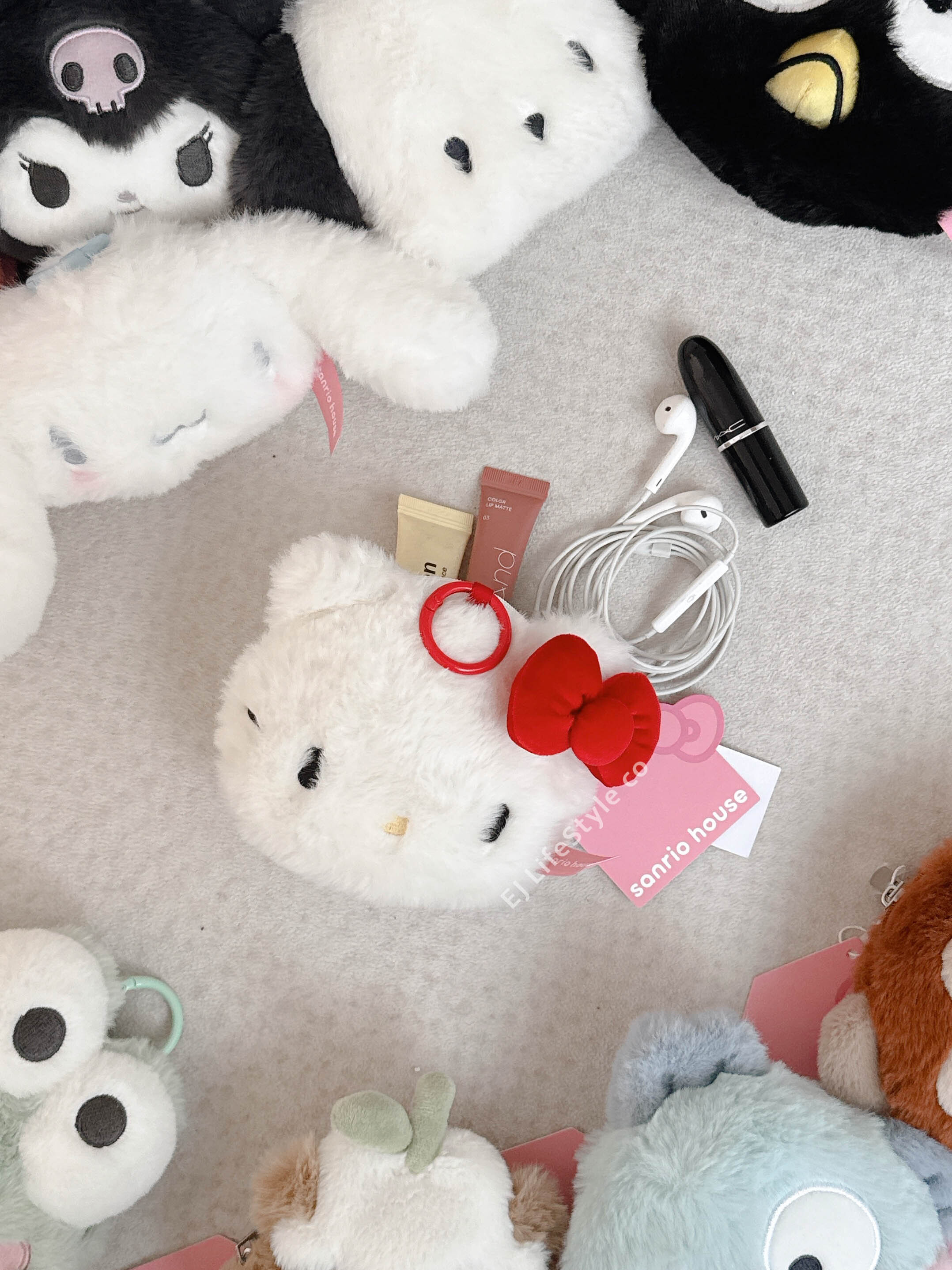 🇯🇵 SANRIO HOUSE 三麗鷗家族 毛絨吊飾 零錢 收納包 HELLO KITTY 酷洛米 大耳狗 美樂蒂 布丁狗 酷企鵝 人魚漢頓 鑰匙圈 / 現貨