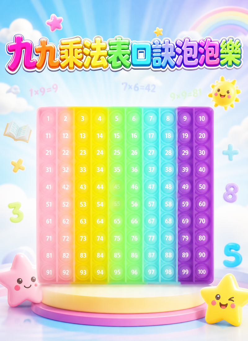 現貨區 九九乘法表口訣泡泡樂 AB760