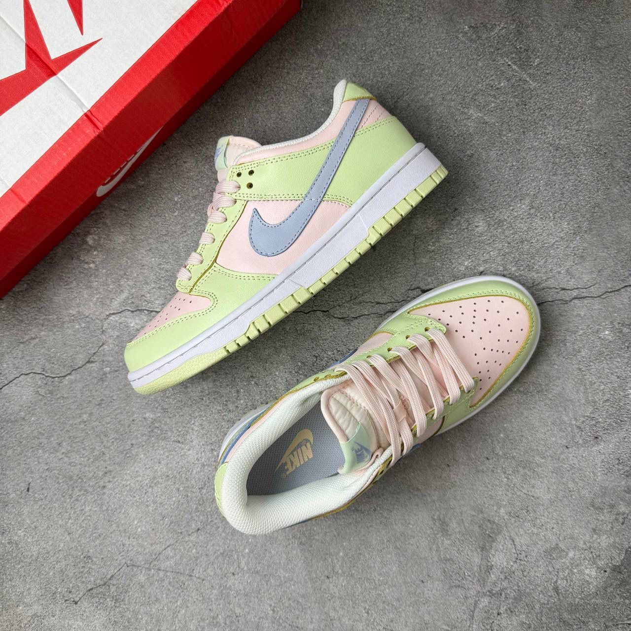 【逢甲 FUZZY】W Nike Dunk Low "Lime Ice" 冰檸檬 淡粉 薄荷綠 藍勾 DD1503-600