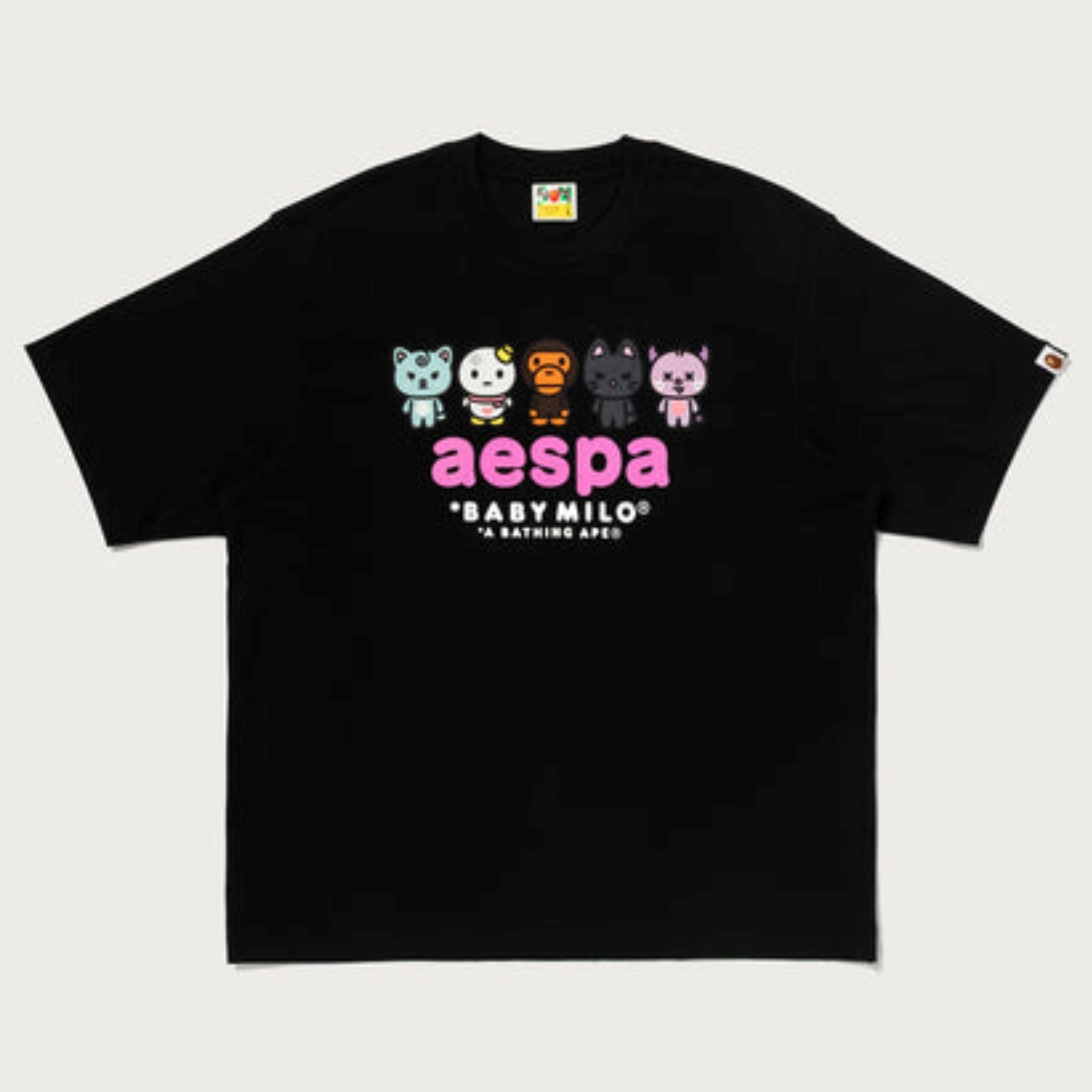 2026AW A BATHING APE BAPE X AESPA BABY MILO RELAXED FIT TEE KPOP 韓團 聯名 寬版 短T 現貨